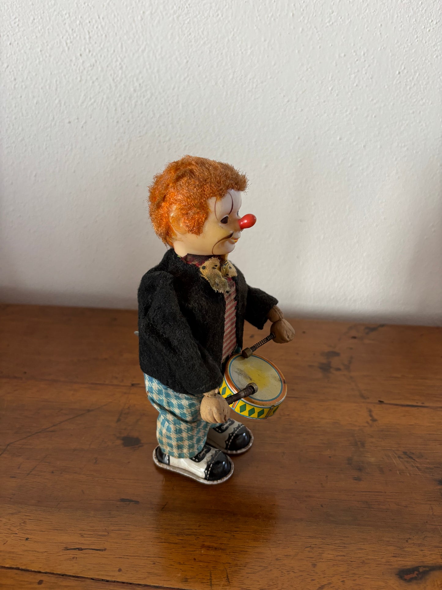 Nomura Wind‑Up Musical Clown – Vintage Toy Made in Japan