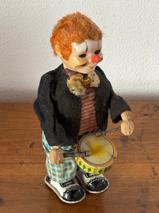 Pagliaccio Musicale a Carica Nomura – Giocattolo Vintage Made in Japan