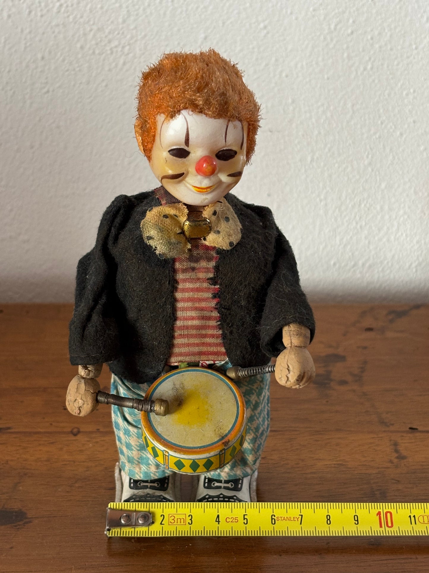 Nomura Wind‑Up Musical Clown – Vintage Toy Made in Japan