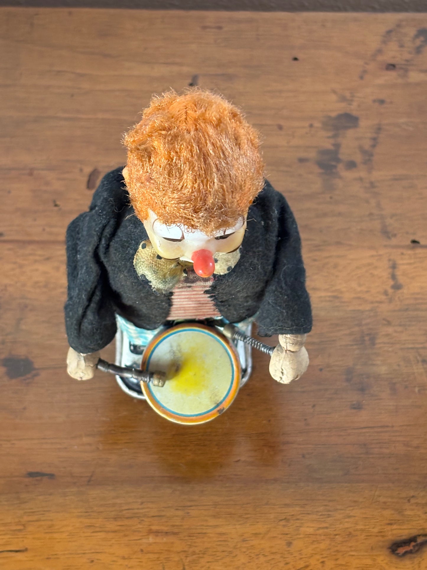 Nomura Wind‑Up Musical Clown – Vintage Toy Made in Japan