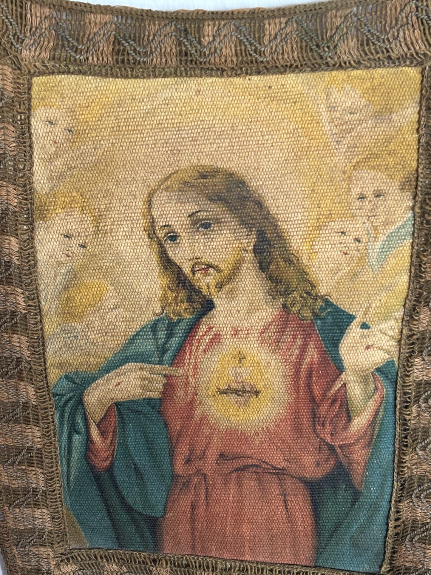 Religious Banner with the Sacred Heart of Jesus
