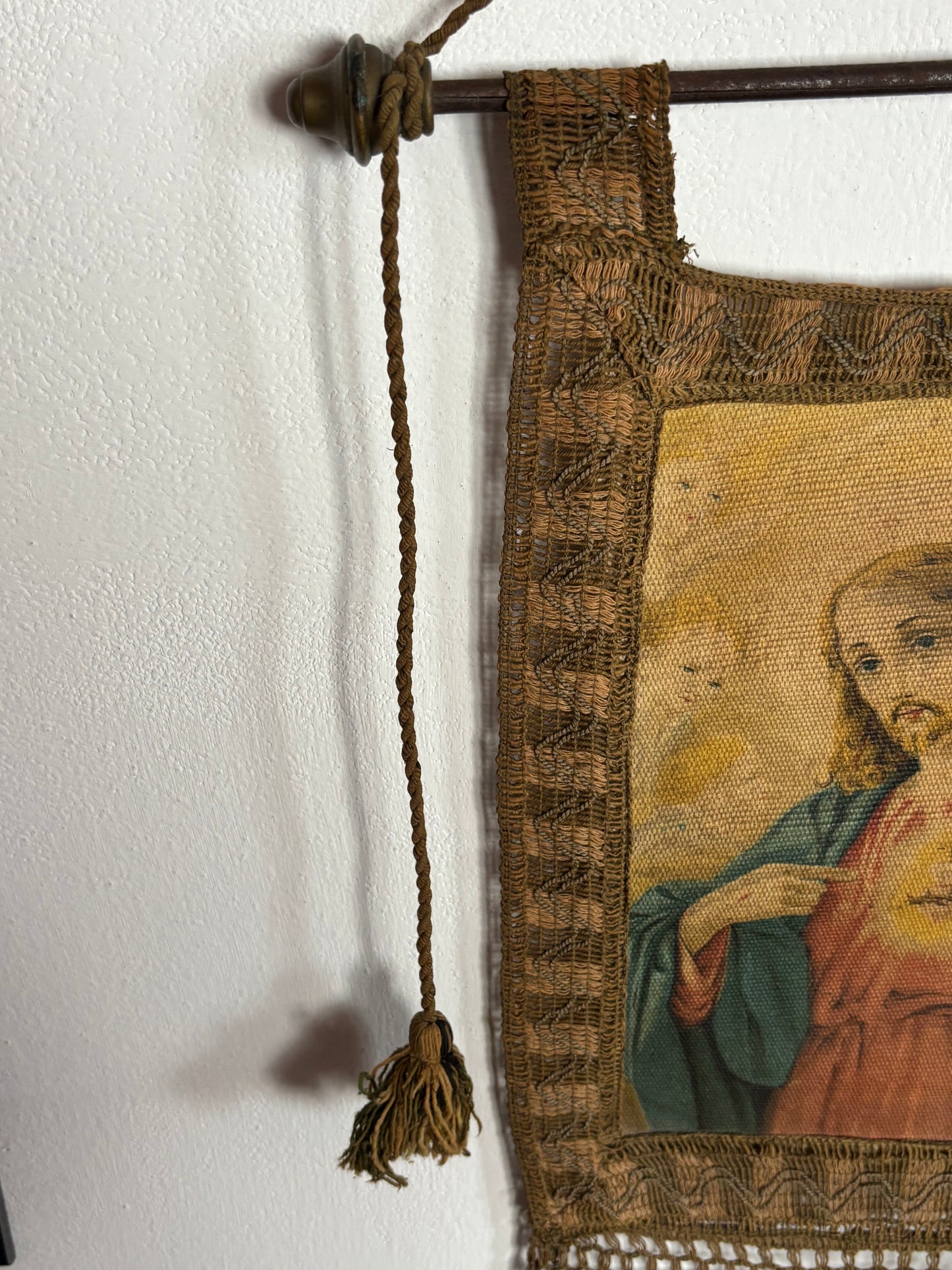 Religious Banner with the Sacred Heart of Jesus