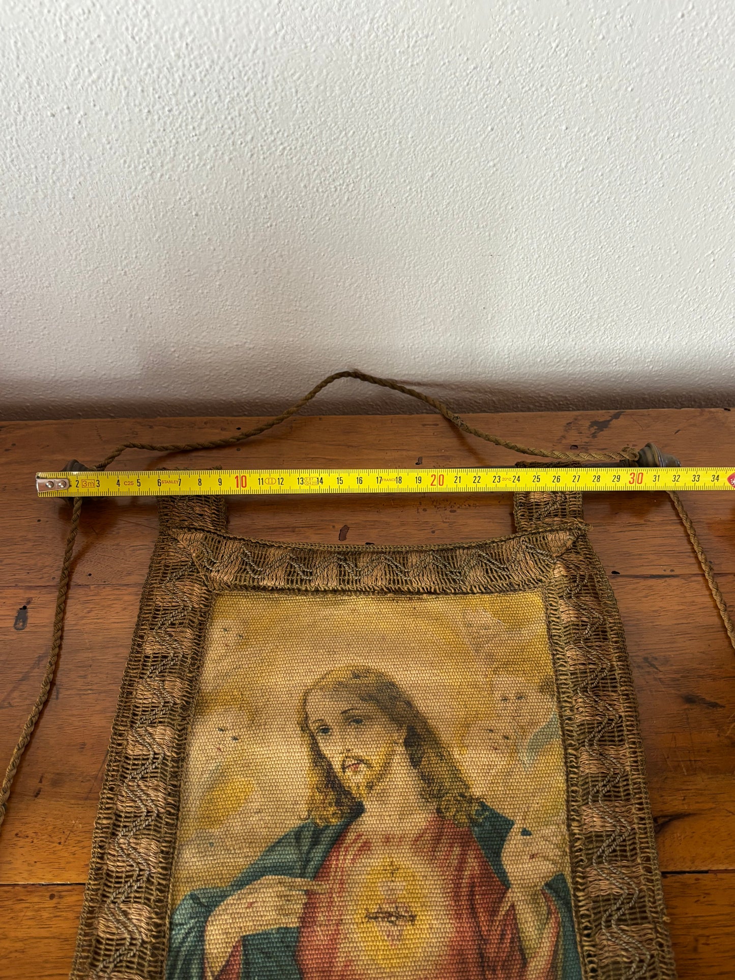 Religious Banner with the Sacred Heart of Jesus