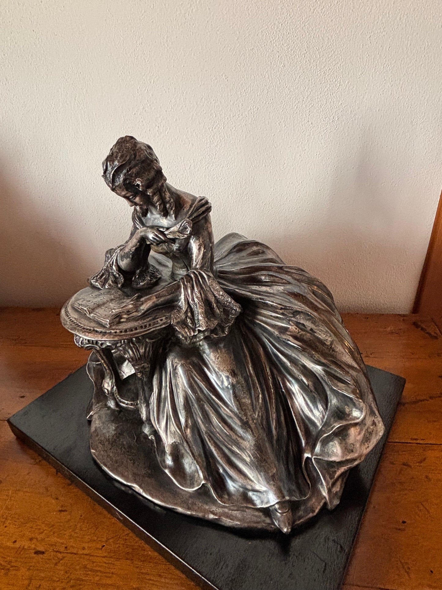 Statua galvanizzata firmata Bruno Tornati – Scultura da centrotavola primo ’900