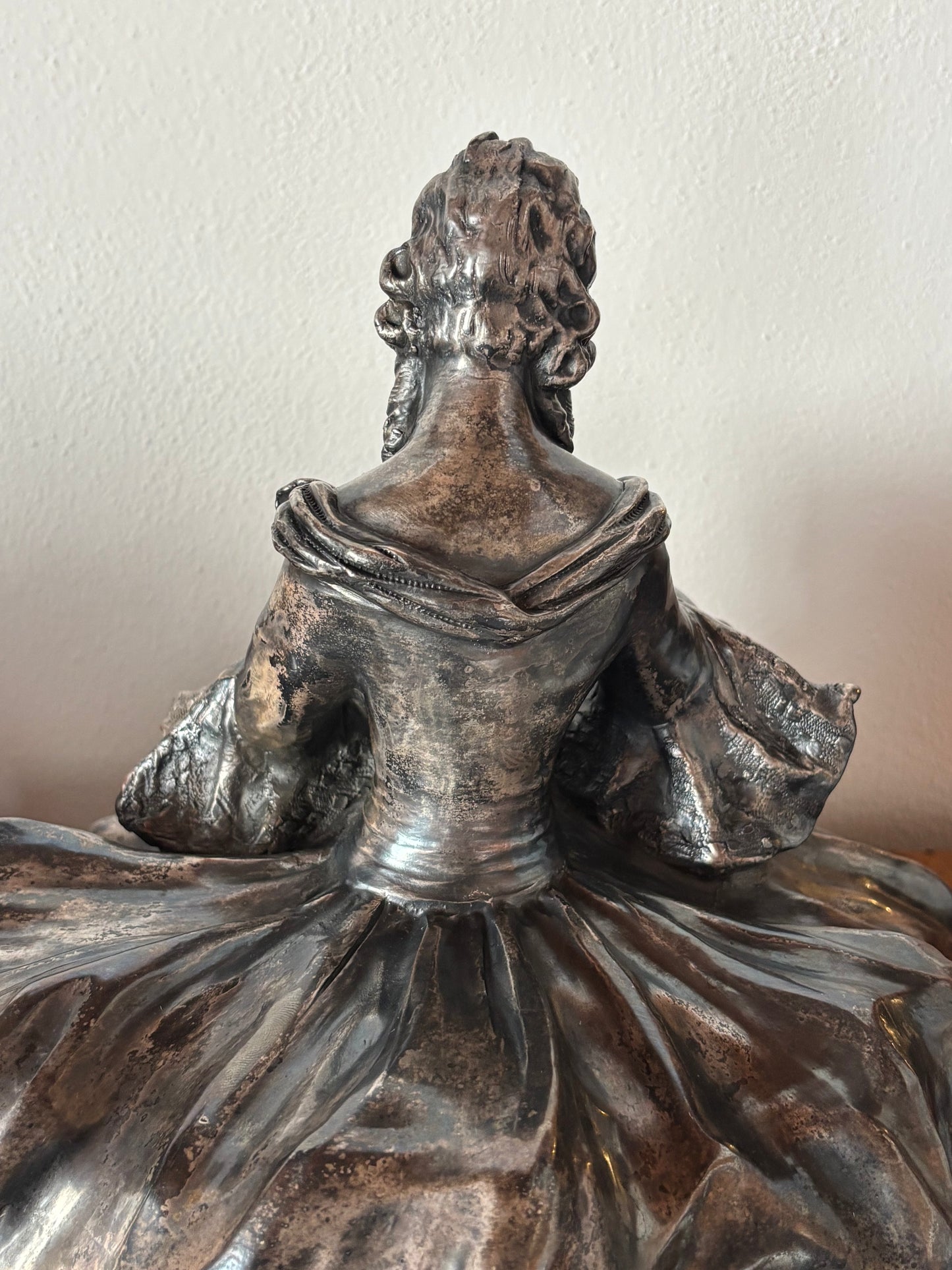 Statua galvanizzata firmata Bruno Tornati – Scultura da centrotavola primo ’900