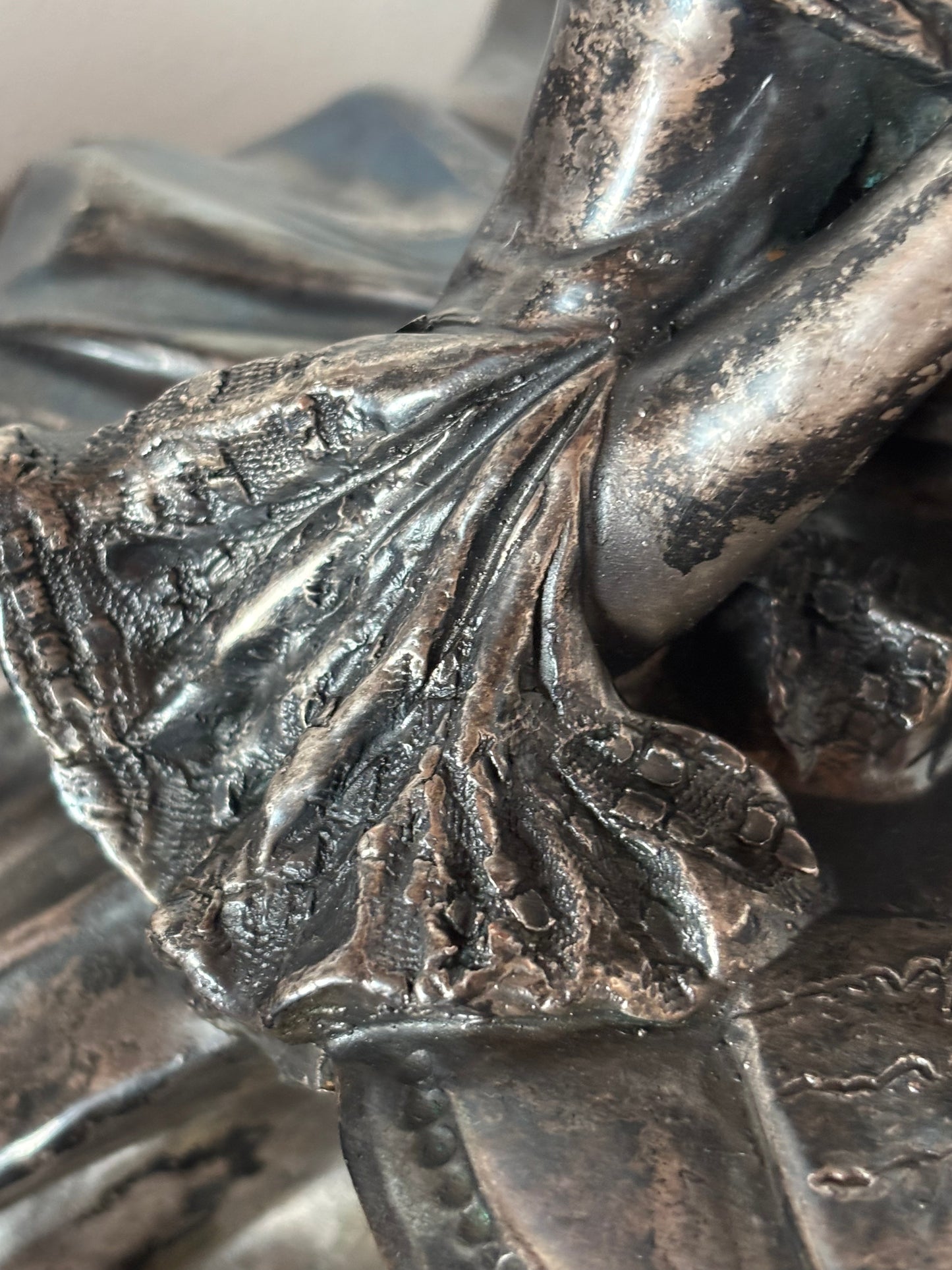 Statua galvanizzata firmata Bruno Tornati – Scultura da centrotavola primo ’900