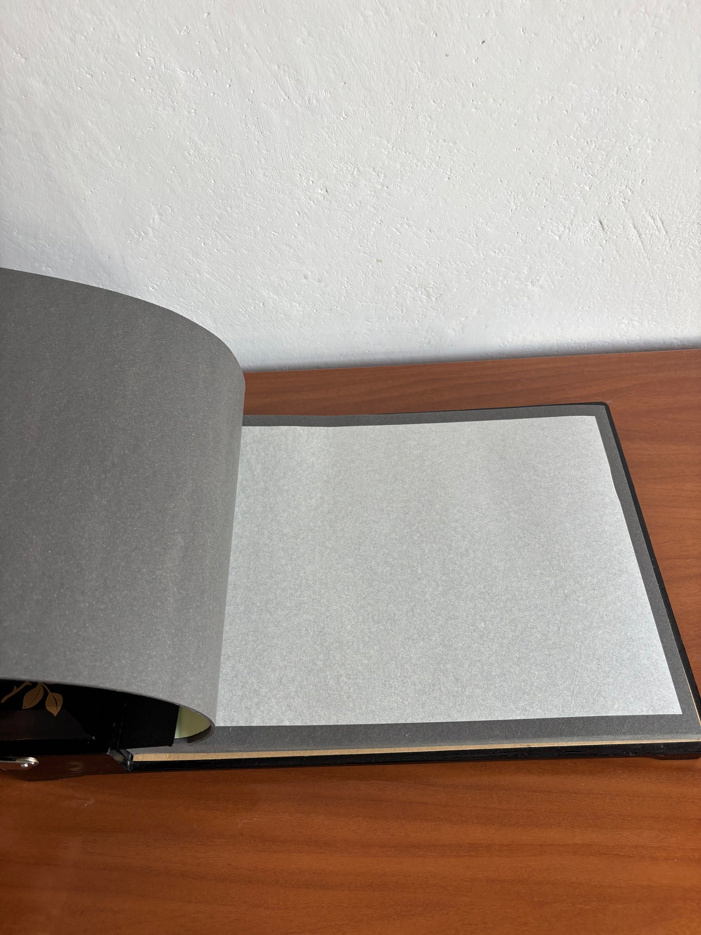 Japanese lacquer photo album with music box