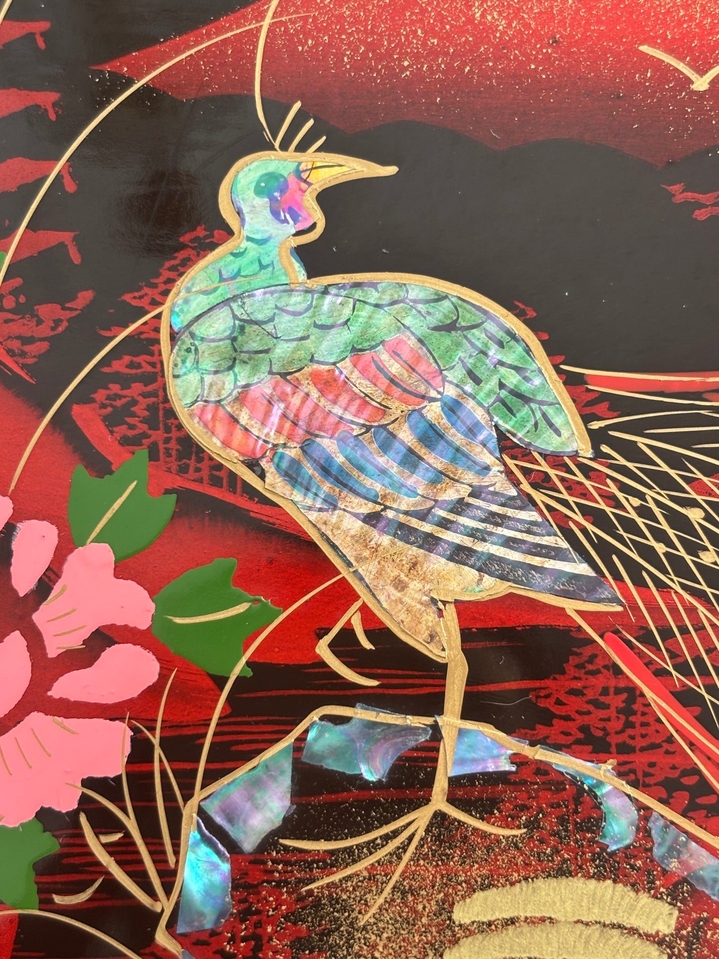 Japanese lacquer photo album with music box