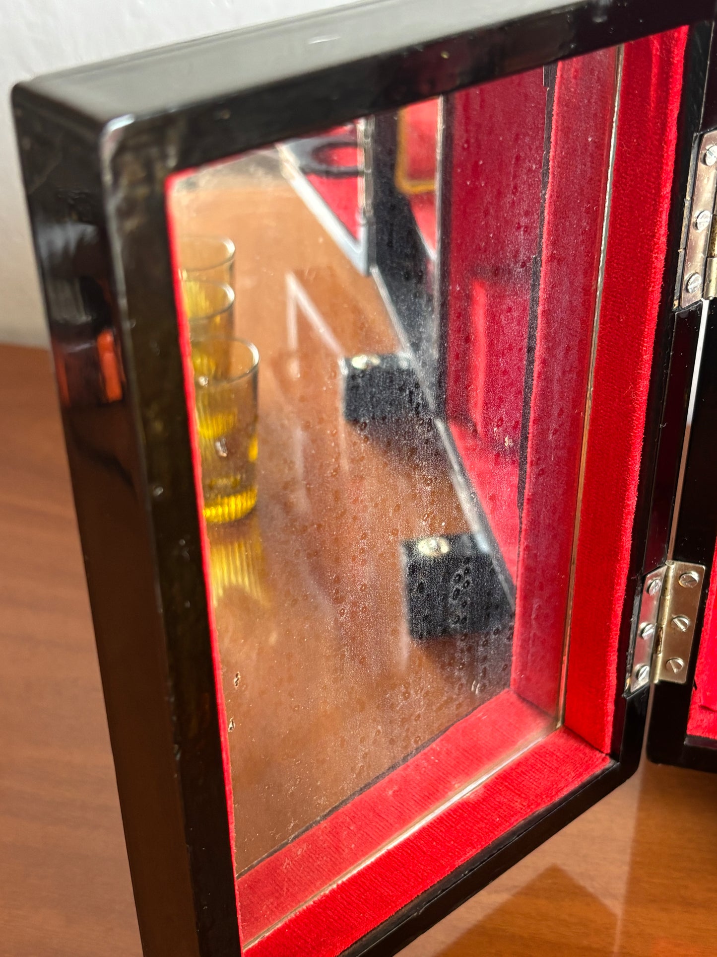 Japanese Bar Cabinet with Music Box and Rotating Geisha