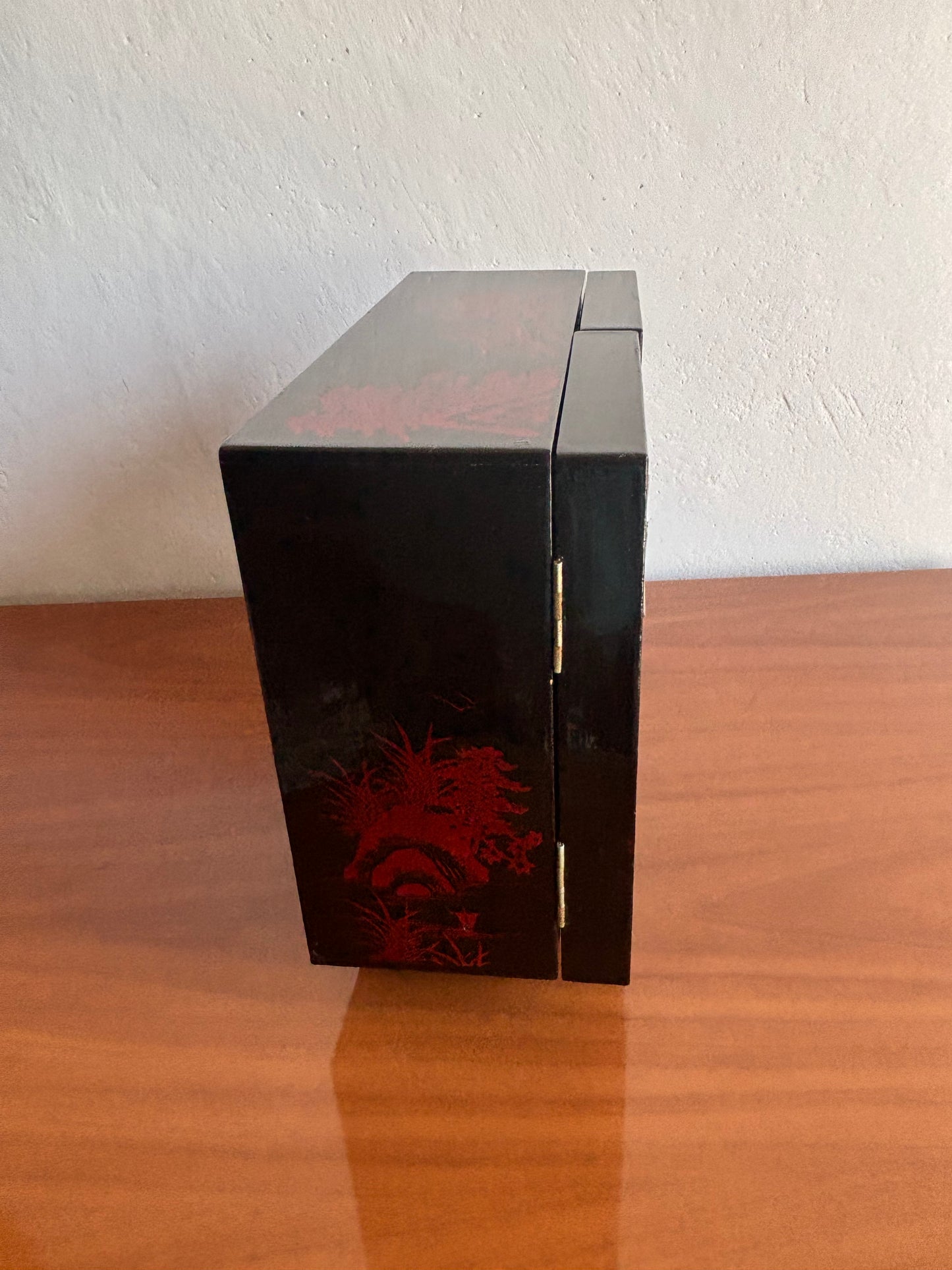 Japanese Bar Cabinet with Music Box and Rotating Geisha