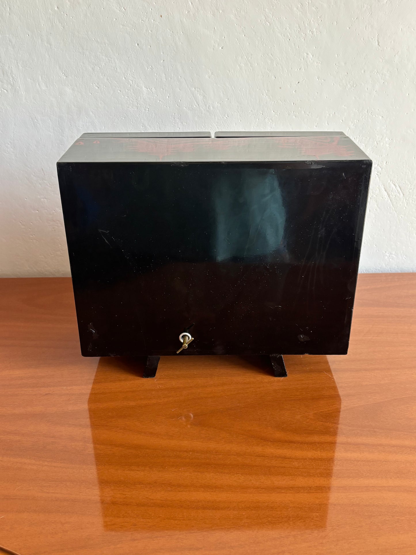 Japanese Bar Cabinet with Music Box and Rotating Geisha