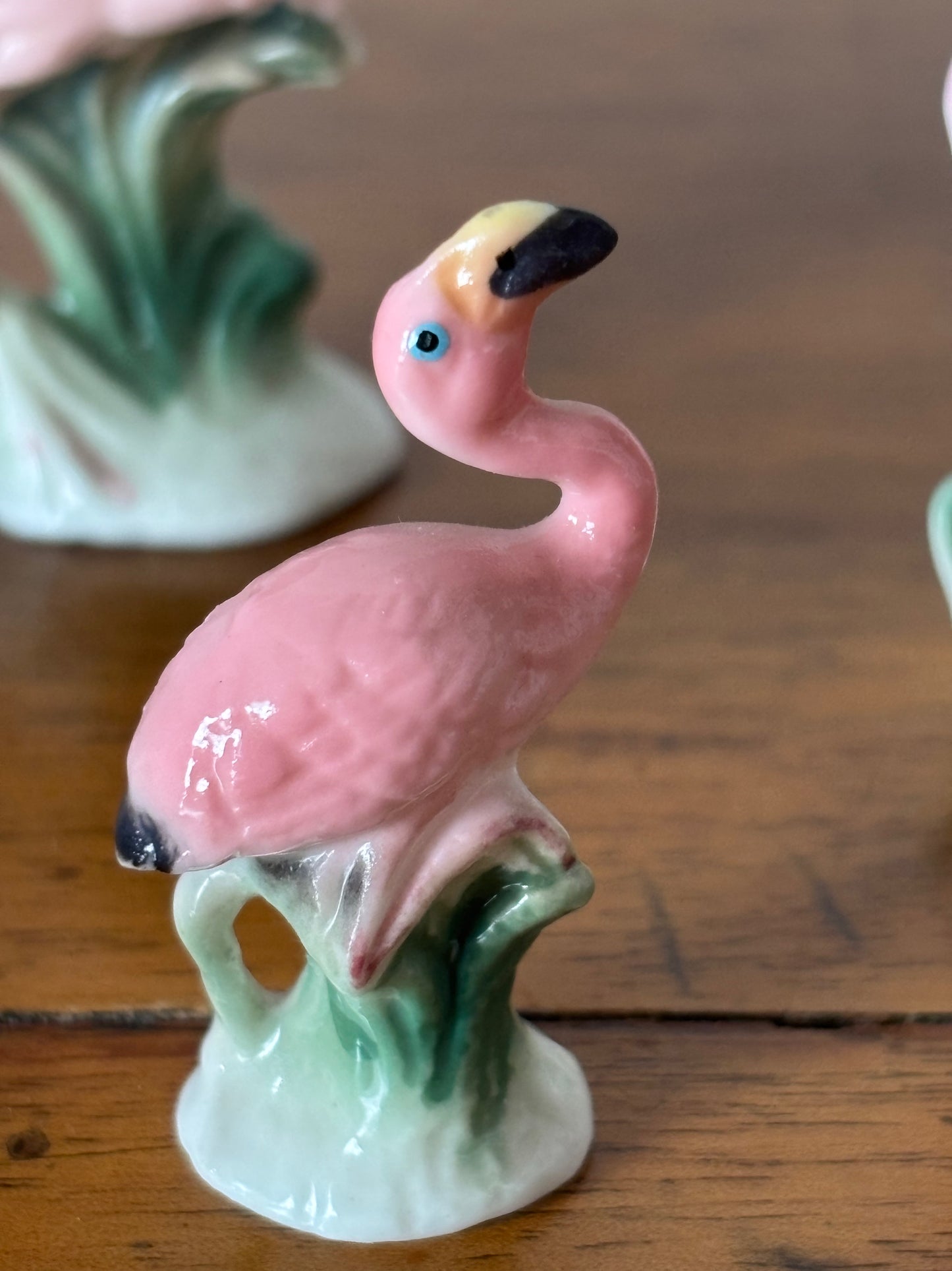 Set di Piccoli Fenicotteri in Ceramica Vintage – XX Secolo