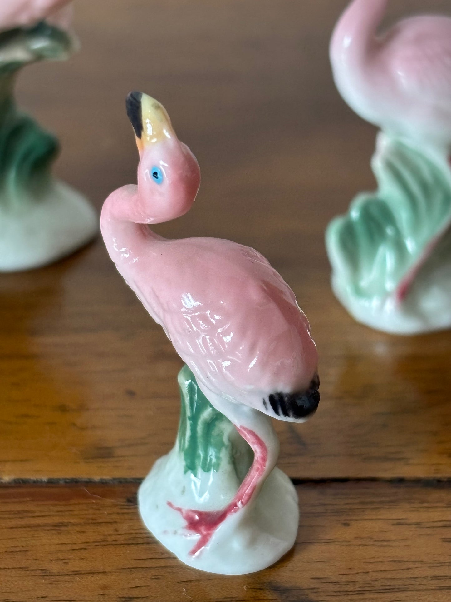 Set di Piccoli Fenicotteri in Ceramica Vintage – XX Secolo
