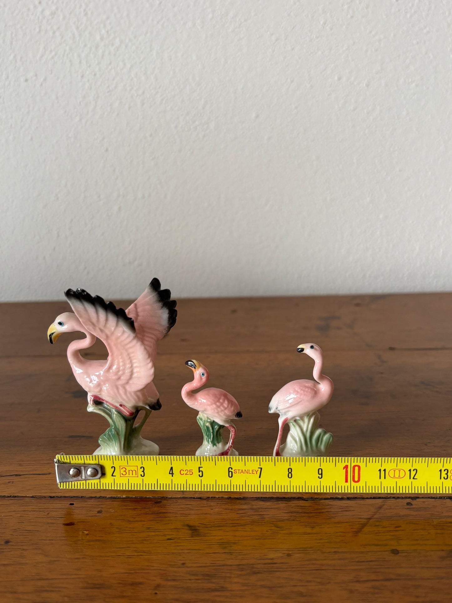 Set di Piccoli Fenicotteri in Ceramica Vintage – XX Secolo