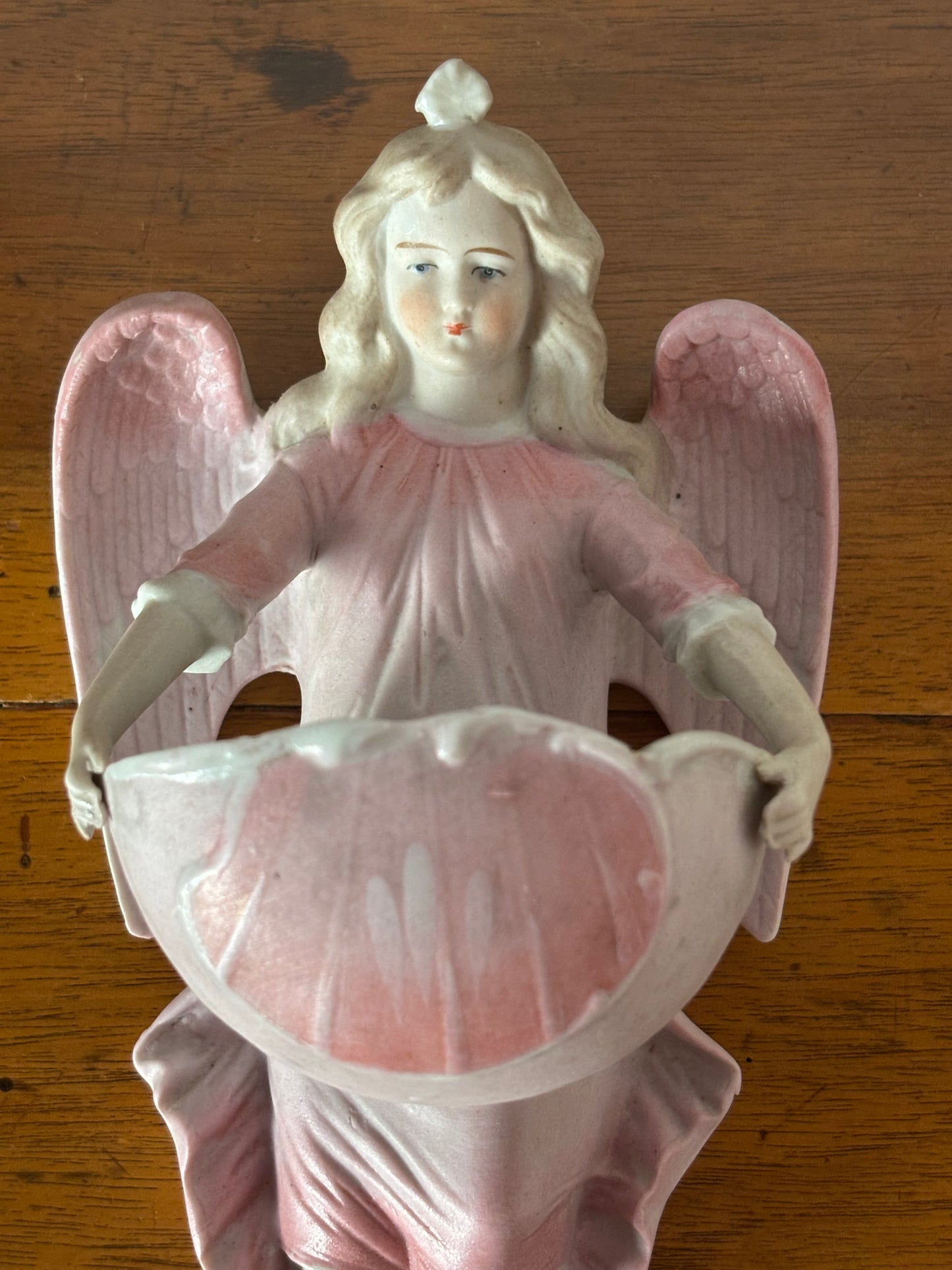 Acquasantiera in ceramica – Angelo in stile classico decorativo