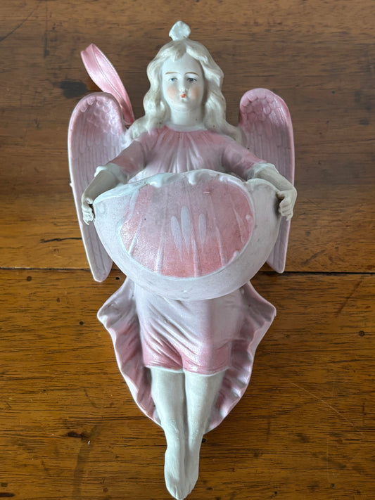Acquasantiera in ceramica – Angelo in stile classico decorativo