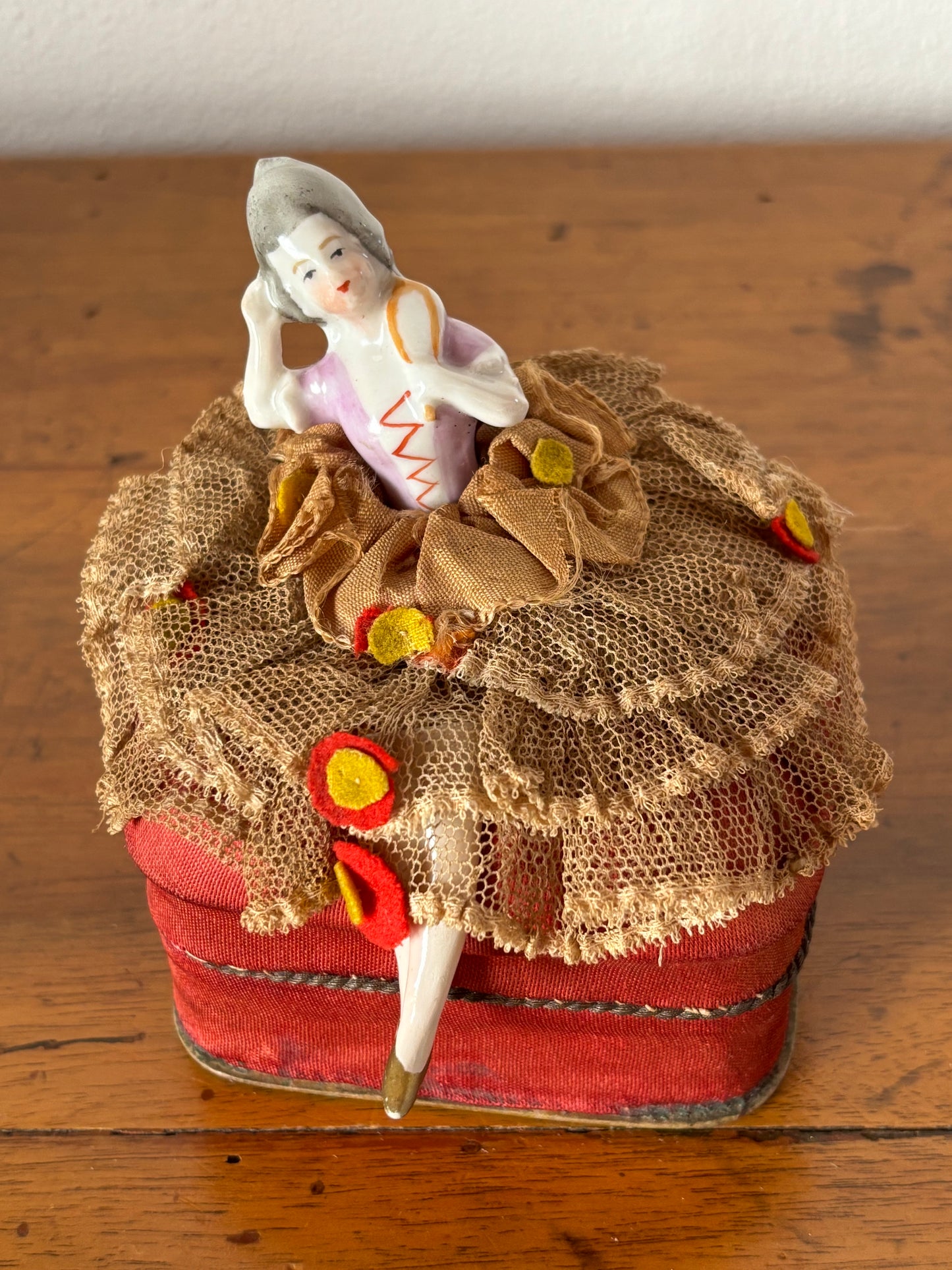 Scatoletta con Mezza Bambola – Collezionismo d’Epoca e Eleganza Vintage (Prima metà del '900)