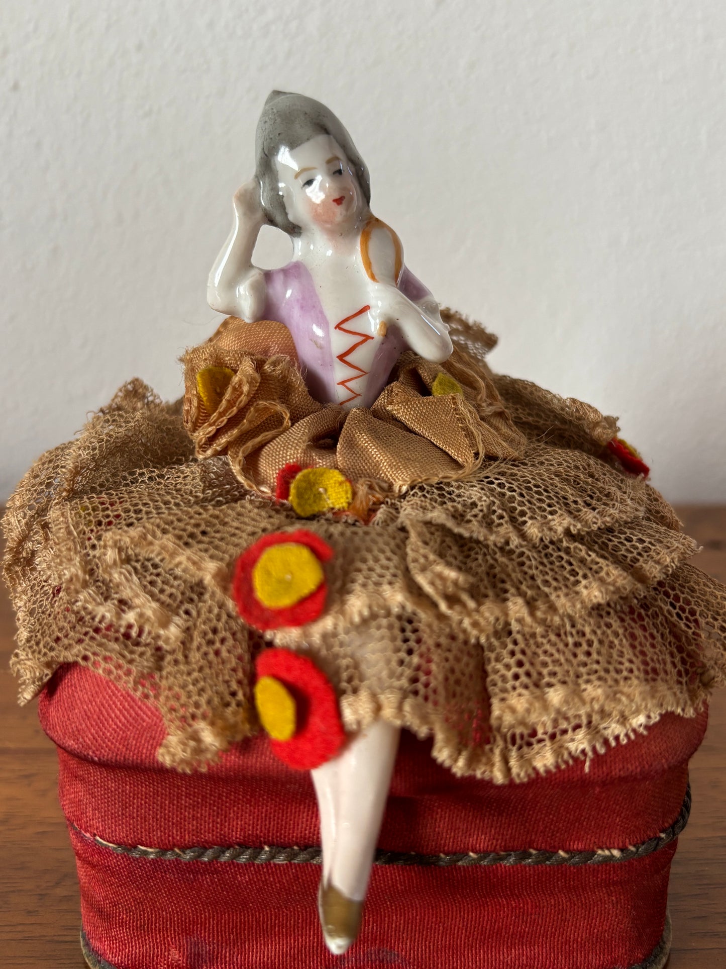 Scatoletta con Mezza Bambola – Collezionismo d’Epoca e Eleganza Vintage (Prima metà del '900)