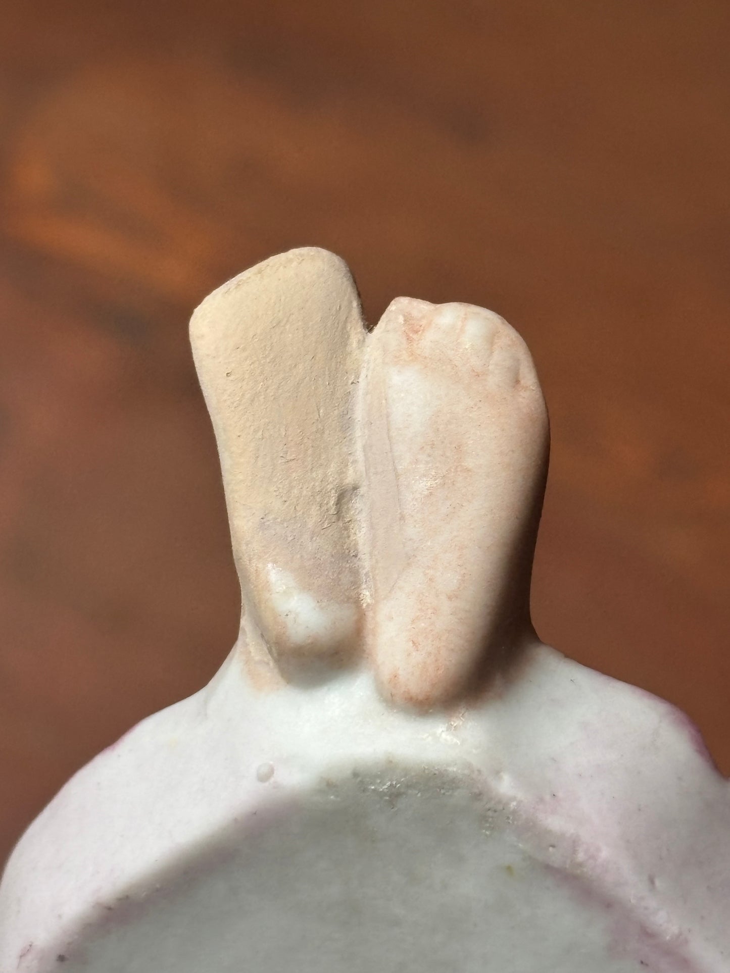 Pair of Biscuit Ceramic Holy Water Fonts with Angels – Early 20th Century