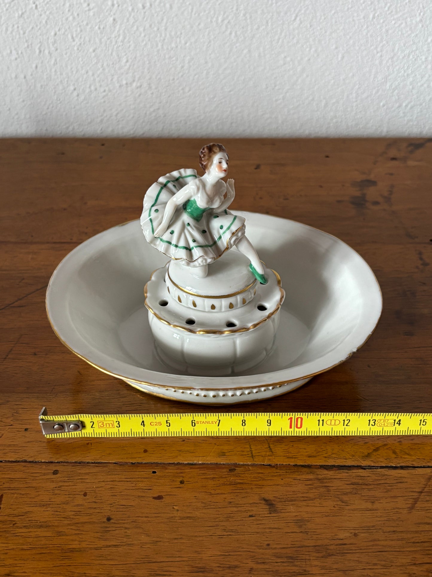 Volkstedt ballerina porcellana antica – vasetto portafiori restaurato da collezione