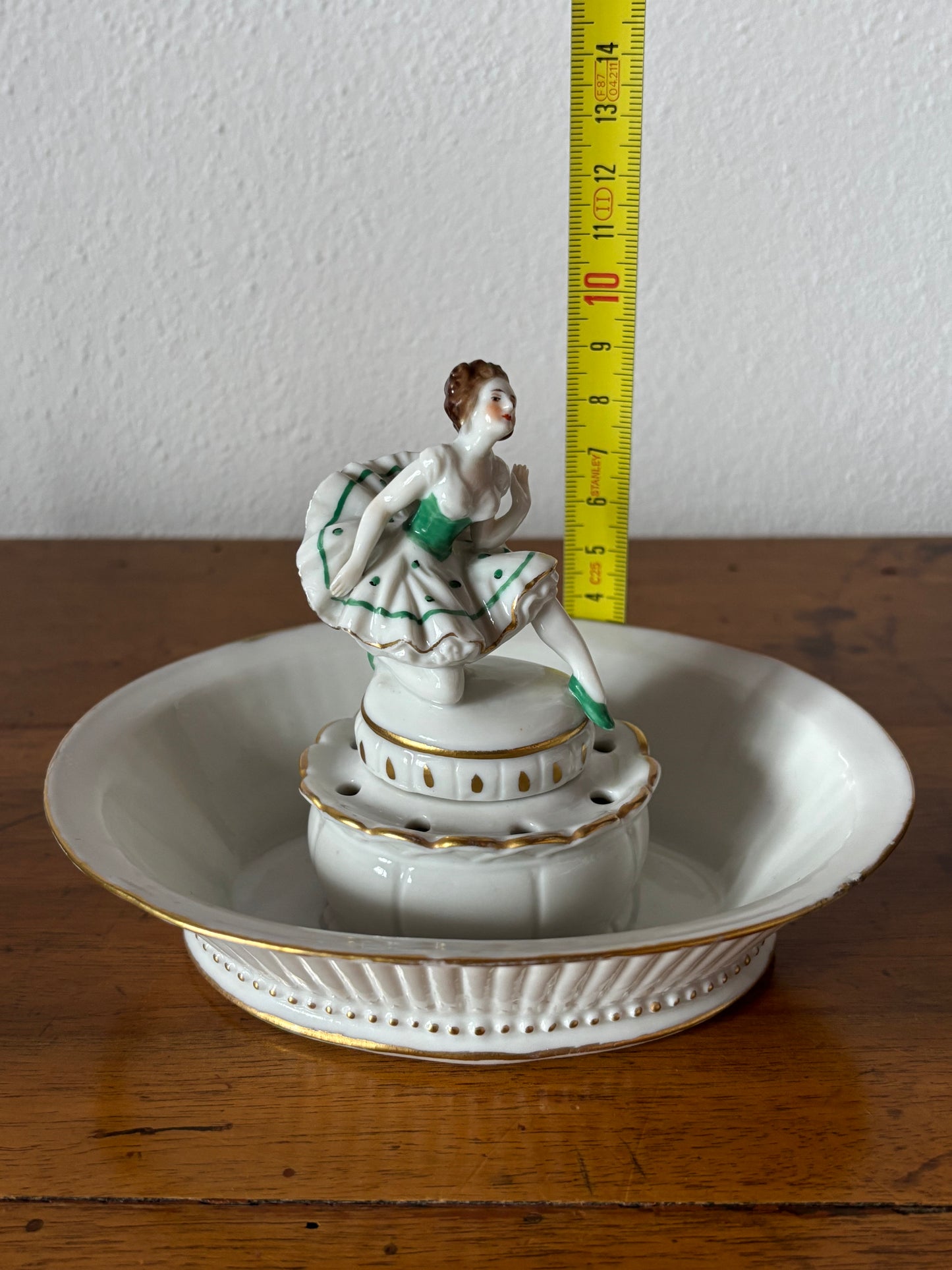 Volkstedt ballerina porcellana antica – vasetto portafiori restaurato da collezione