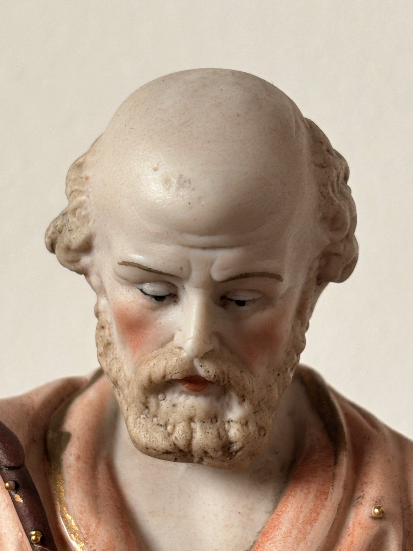 Statuetta della Sacra Famiglia in ceramica bisquit
