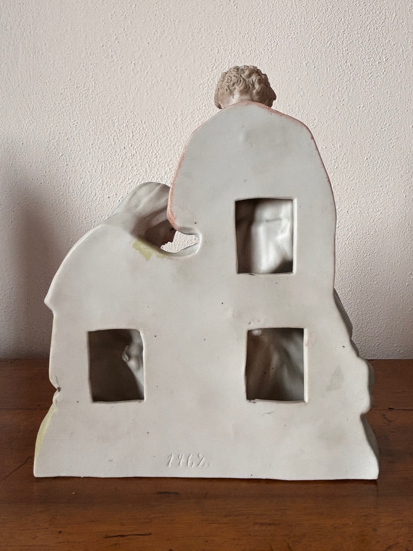 Statuetta della Sacra Famiglia in ceramica bisquit
