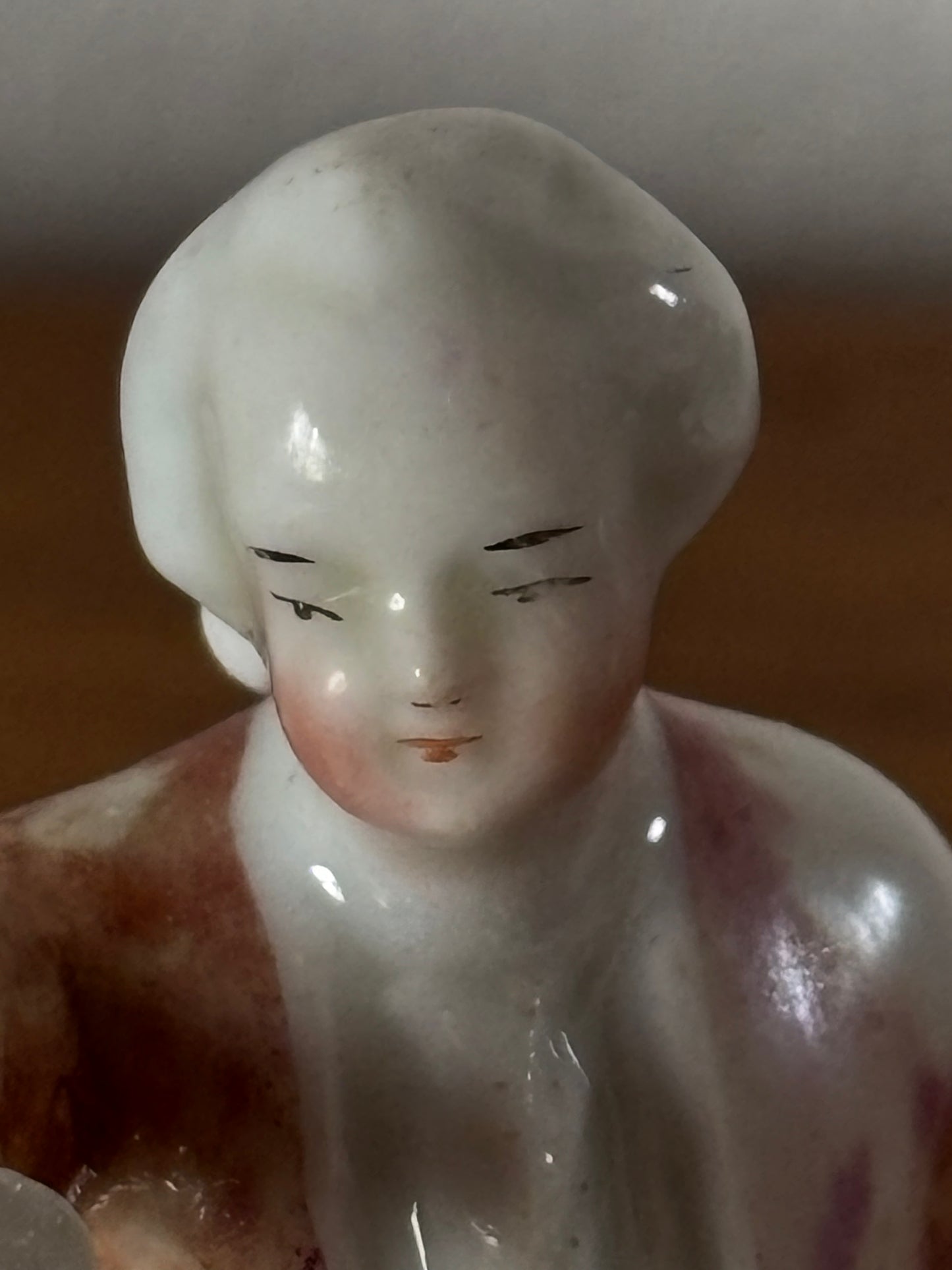 Antique Ceramic Feather Holder