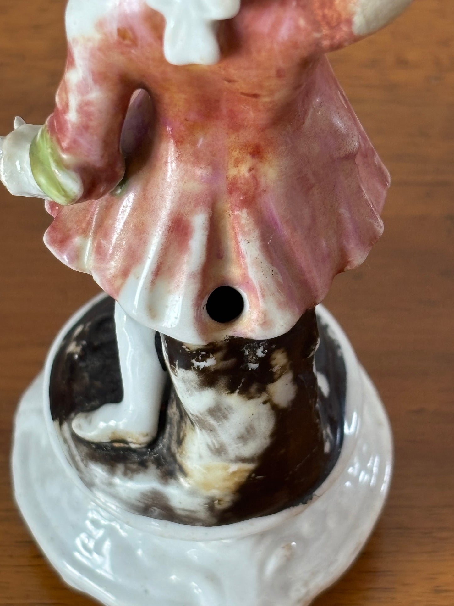 Antique Ceramic Feather Holder