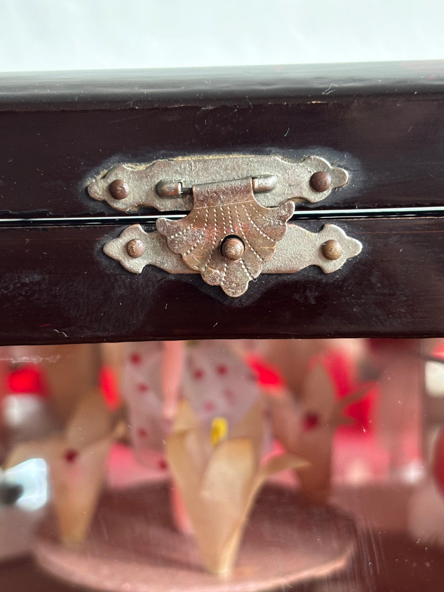 Vintage Japanese Jewelry Box with Music Box, Rotating Ballerina, Animated Bird and Working Lights