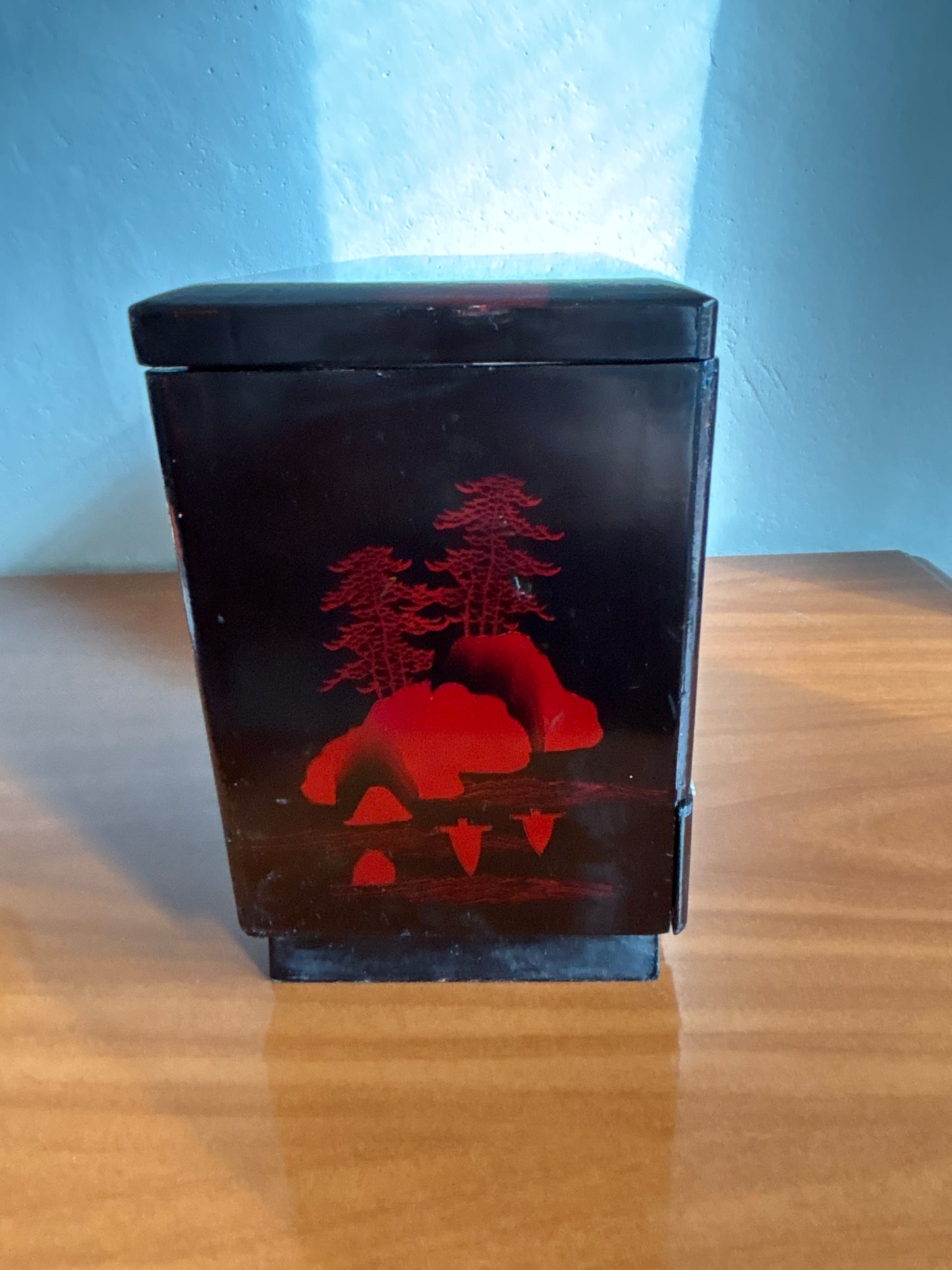 Vintage Japanese Jewelry Box with Music Box, Rotating Ballerina, Animated Bird and Working Lights