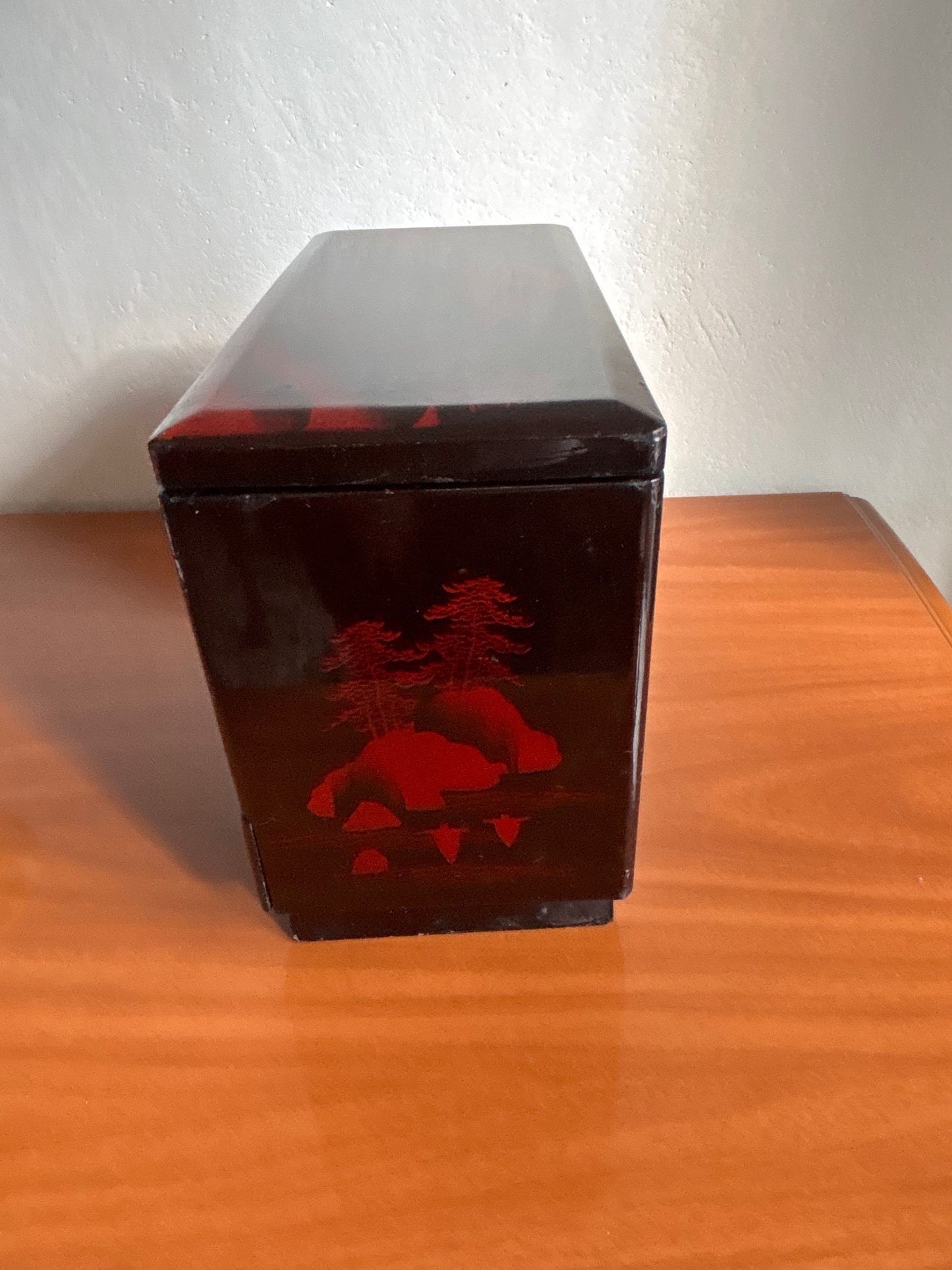 Vintage Japanese Jewelry Box with Music Box, Rotating Ballerina, Animated Bird and Working Lights