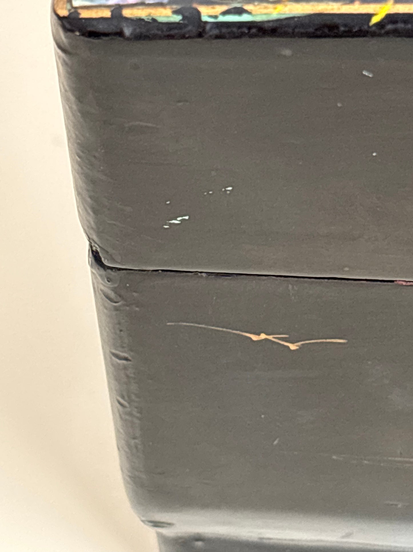 Vintage Japanese Lacquered Jewelry Box with Music Box and Ballerina