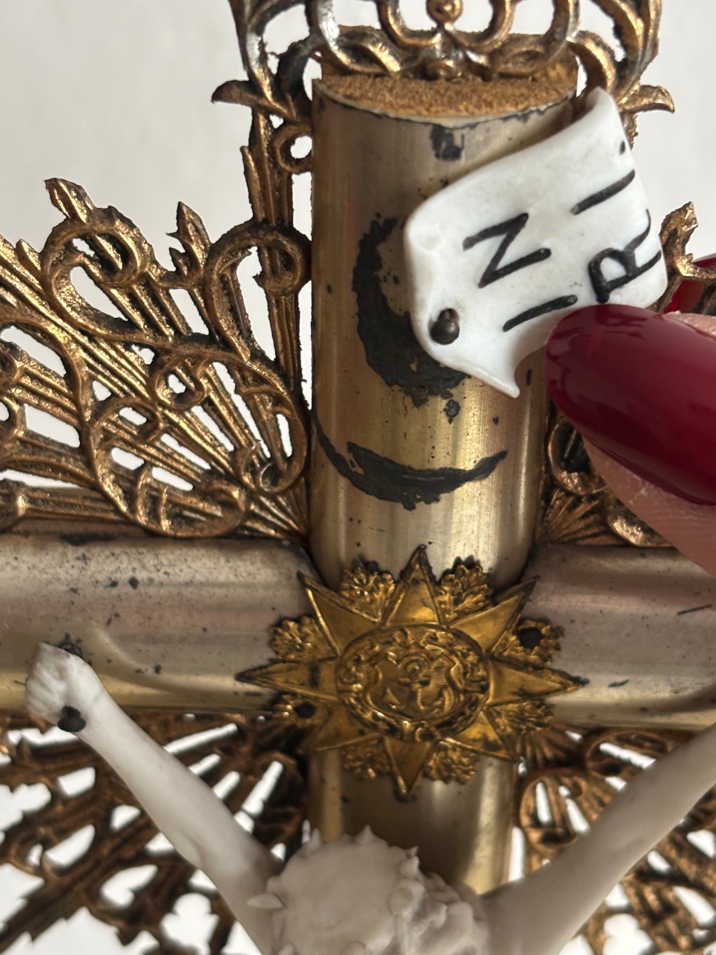 Antique Wooden Table Crucifix with Biscuit Ceramic Christ – Decorative and Devotional