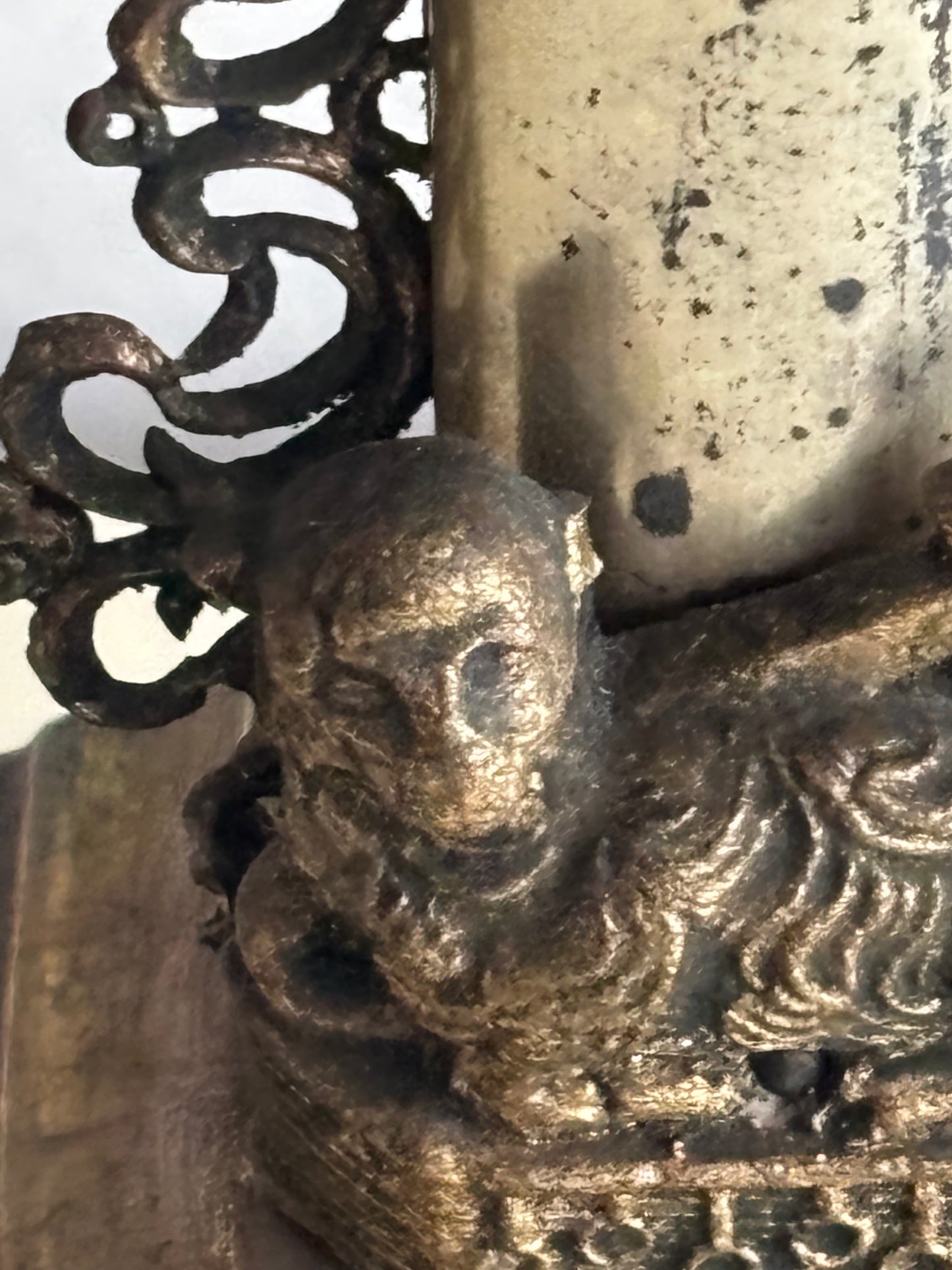 Antique Wooden Table Crucifix with Biscuit Ceramic Christ – Decorative and Devotional