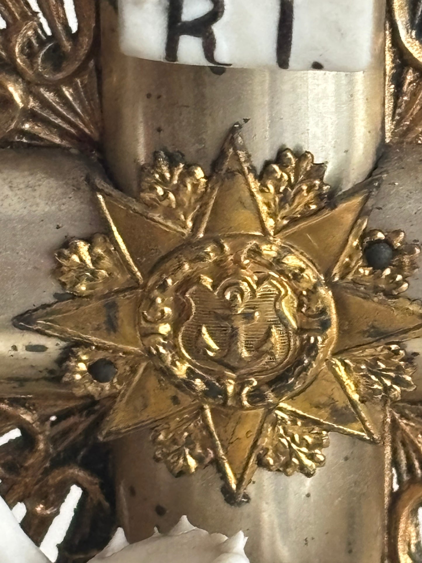 Antique Wooden Table Crucifix with Biscuit Ceramic Christ – Decorative and Devotional