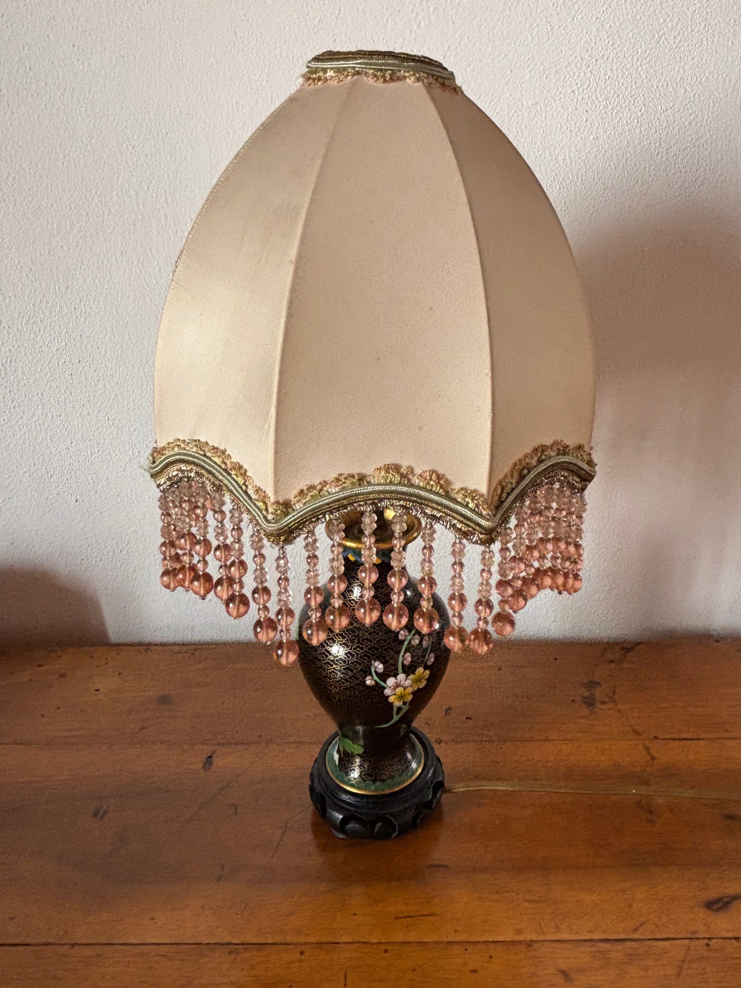 Lampada Cinese Vintage in Cloisonné