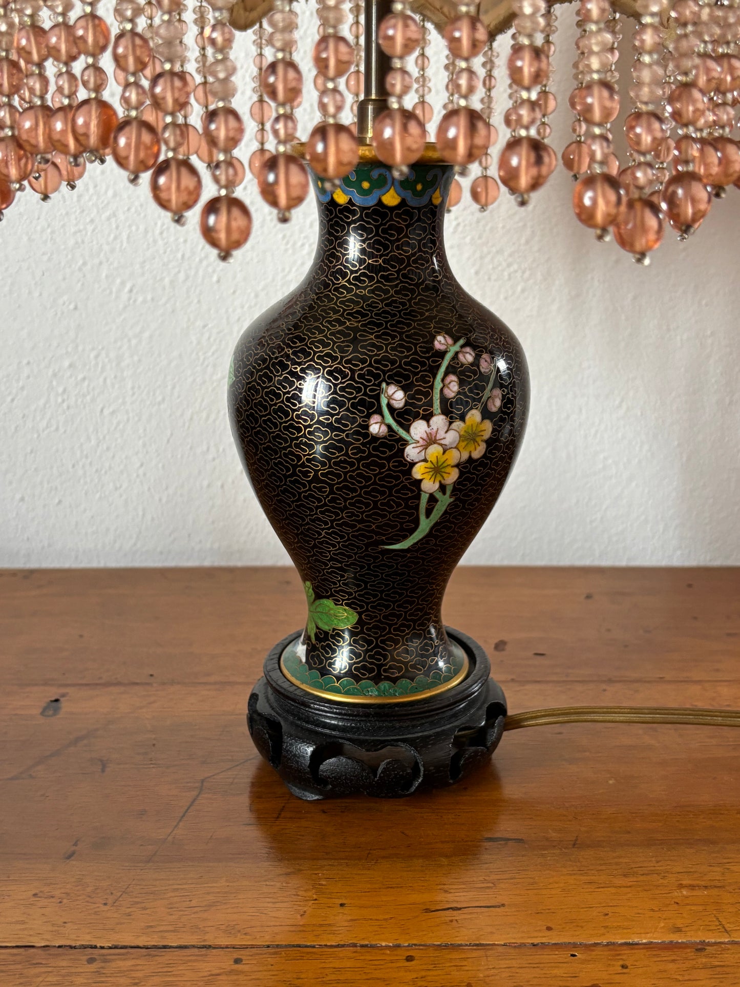Lampada Cinese Vintage in Cloisonné