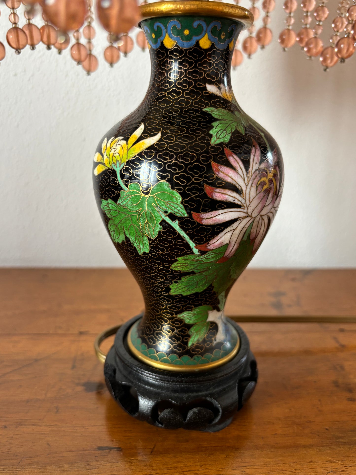 Lampada Cinese Vintage in Cloisonné