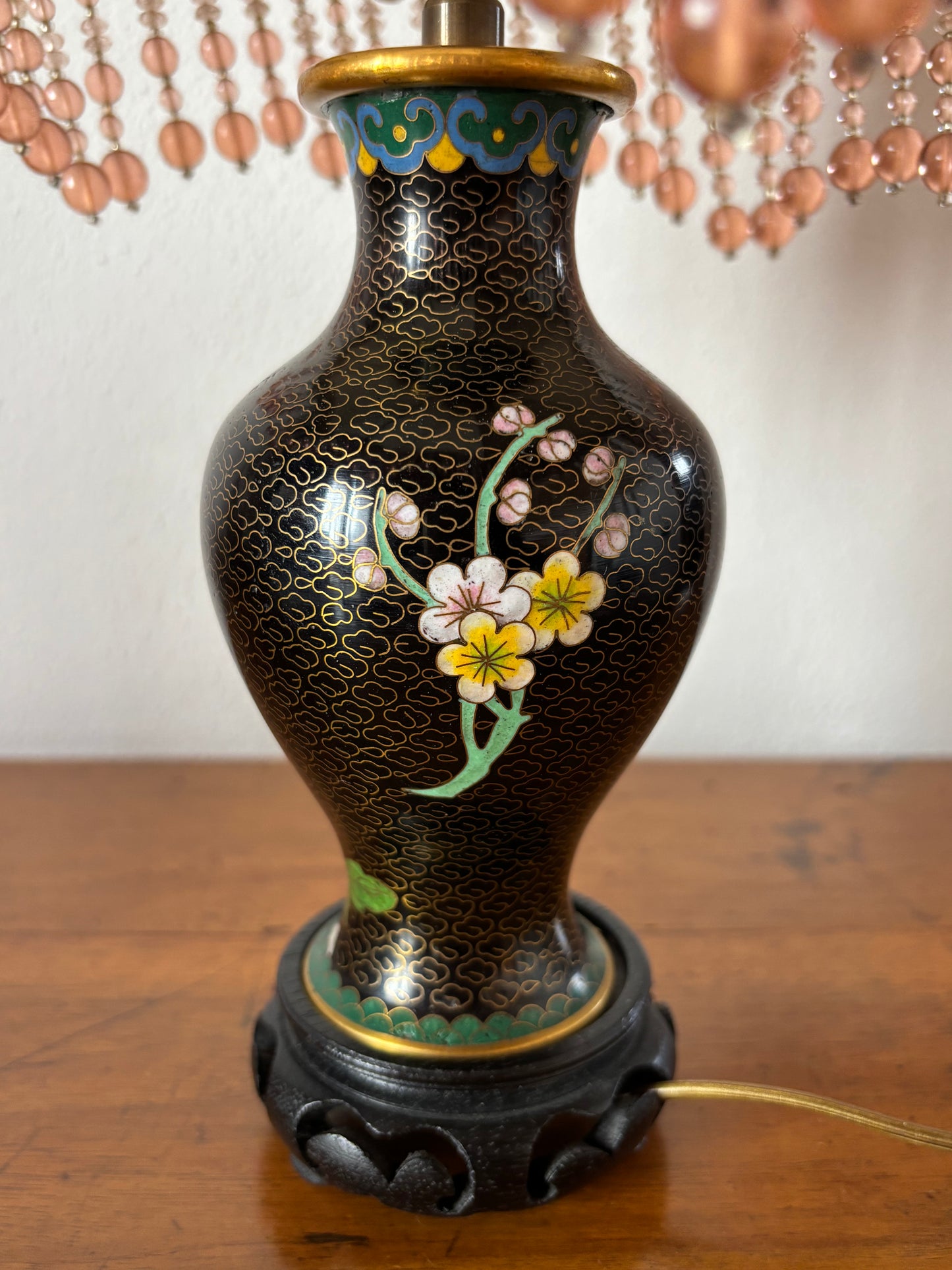 Lampada Cinese Vintage in Cloisonné