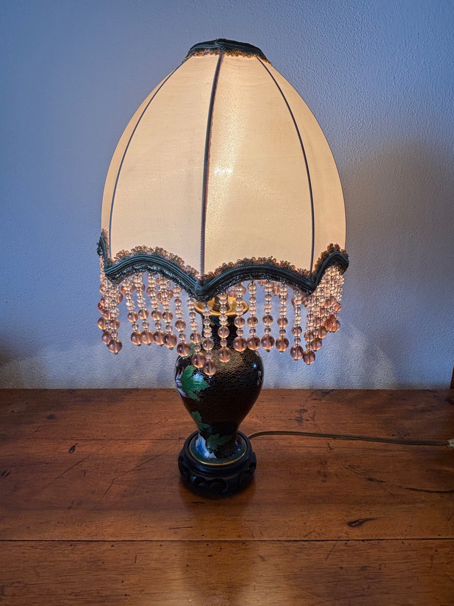 Lampada Cinese Vintage in Cloisonné