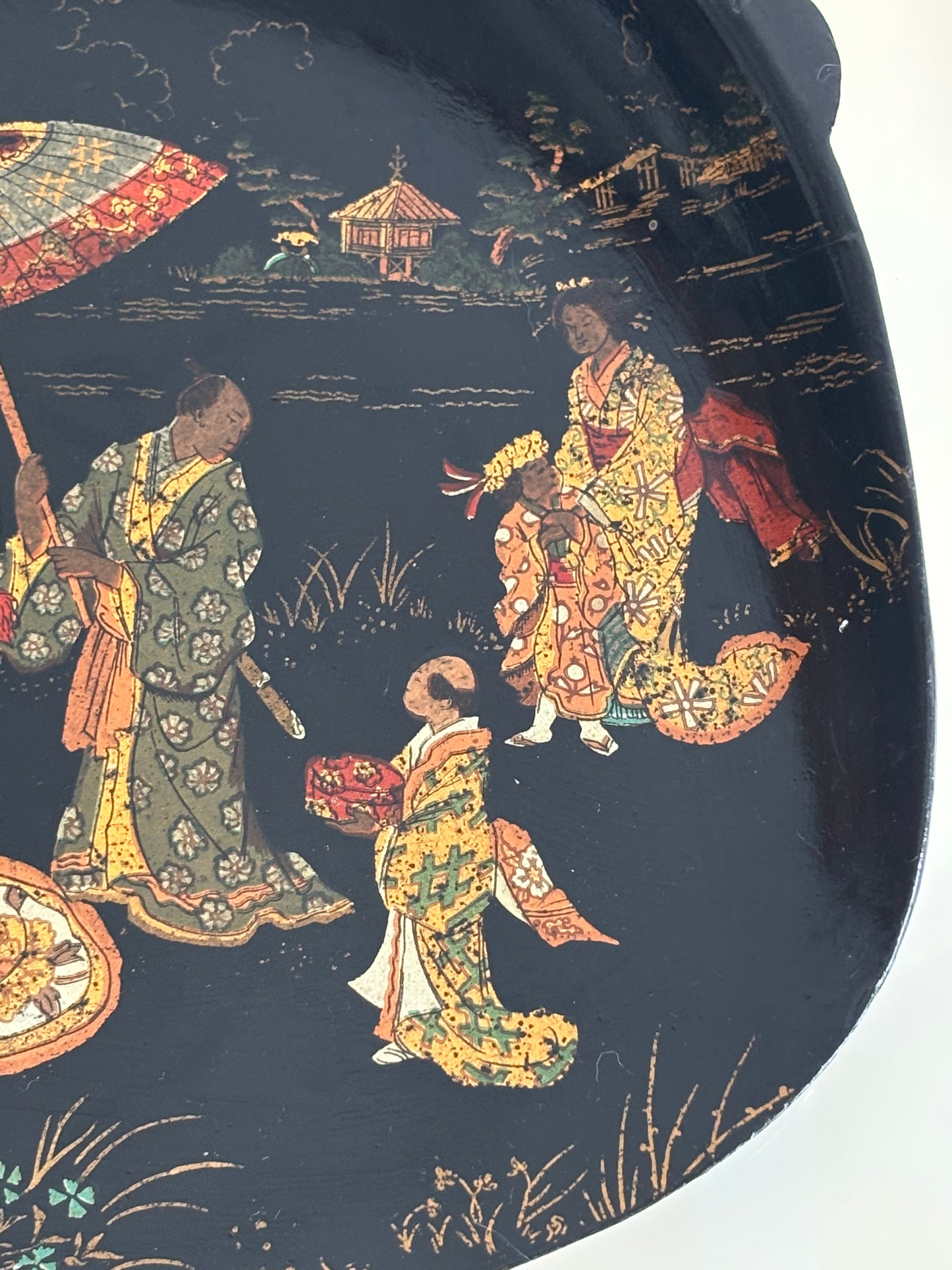 Raccogli briciole in stile giapponese laccato, periodo Napoleone III (seconda metà XIX secolo)
