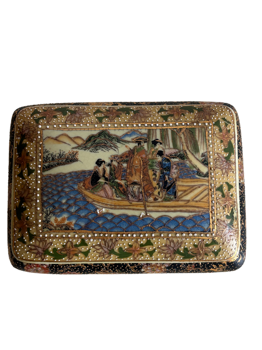 Decorated Satsuma‑Style Ceramic Box