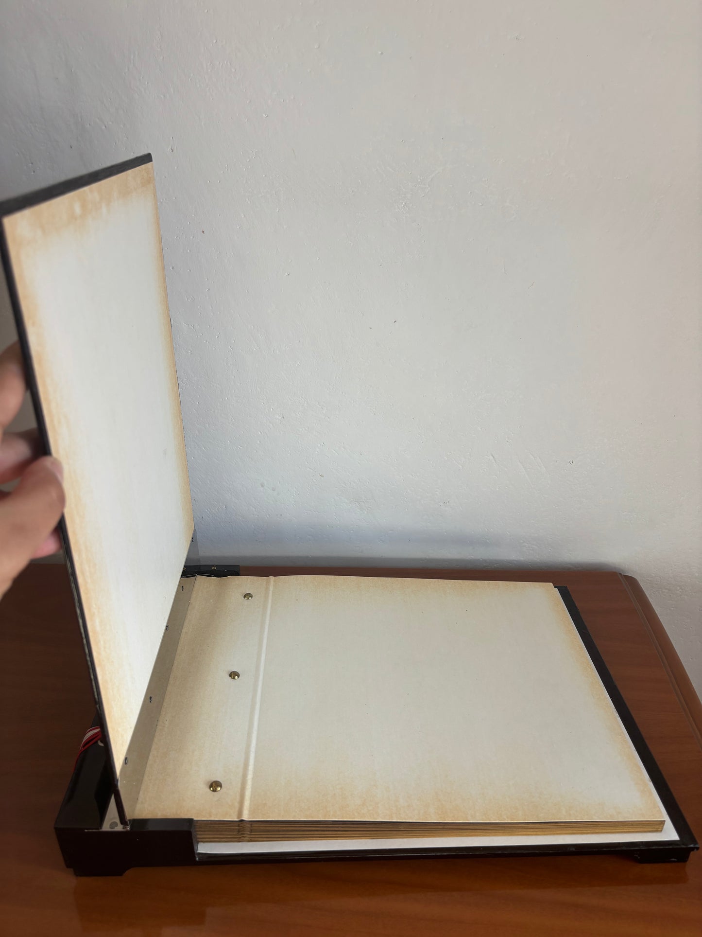 Japanese Lacquer Photo Album with Musical Music Box