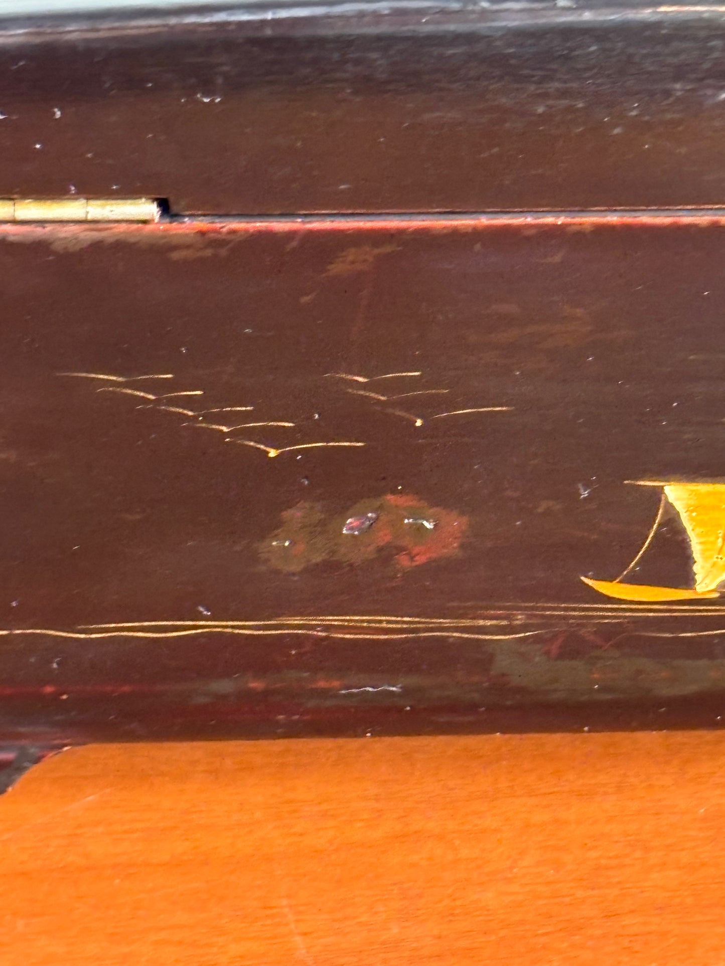 Vintage Japanese Lacquer Jewelry Box with Music Box and Lights