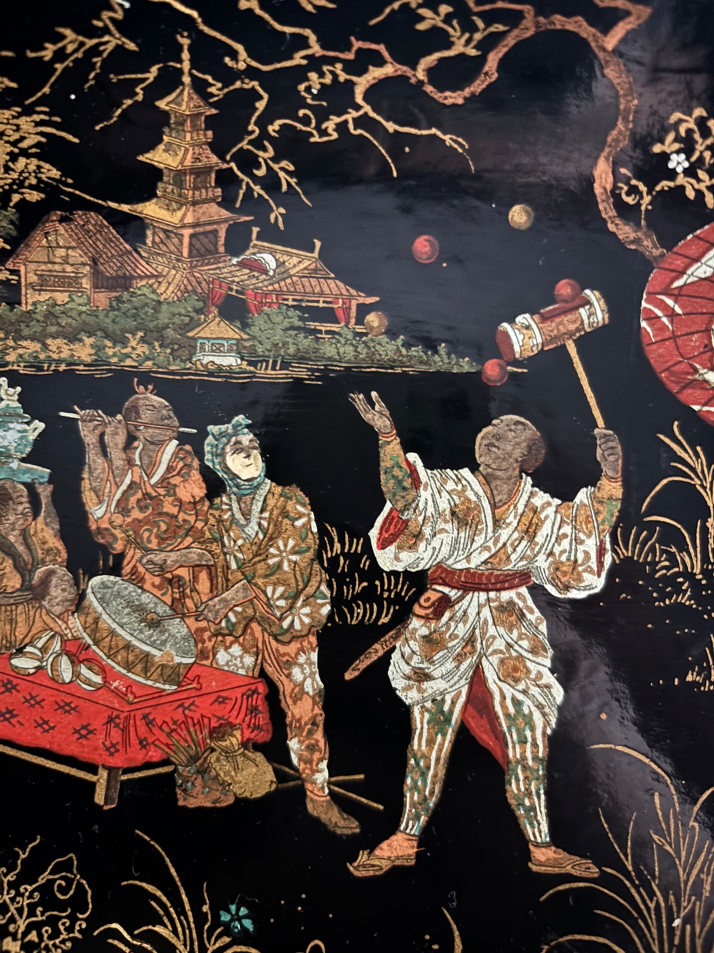 Japanese‑Style Lacquered Tray, Napoléon III Period (Second Half of the 19th Century)