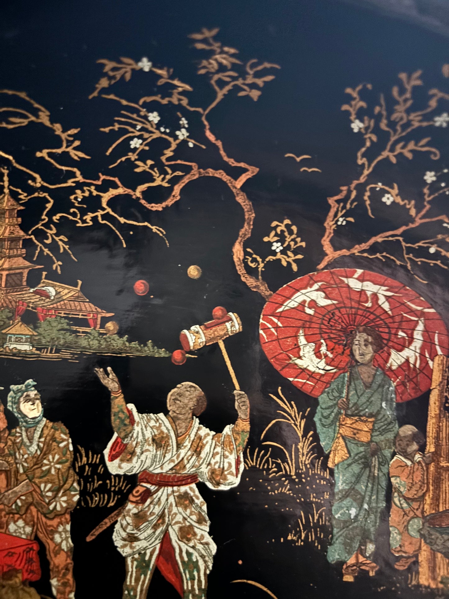 Japanese‑Style Lacquered Tray, Napoléon III Period (Second Half of the 19th Century)