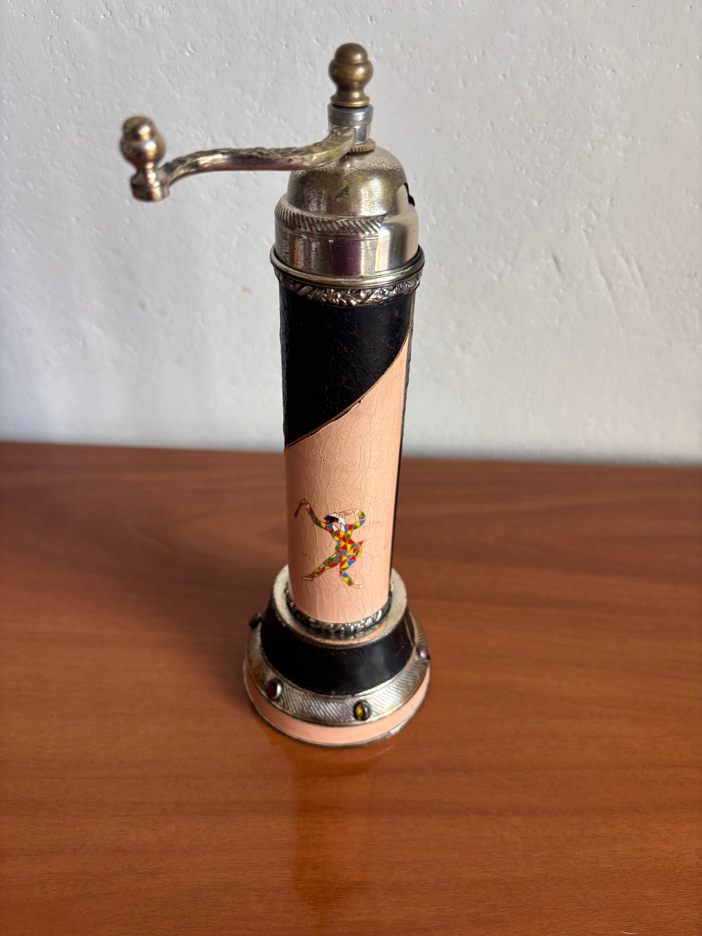 Vintage Musical Pepper Mill with Working Music Box – Collectible and Retro Decorative Piece
