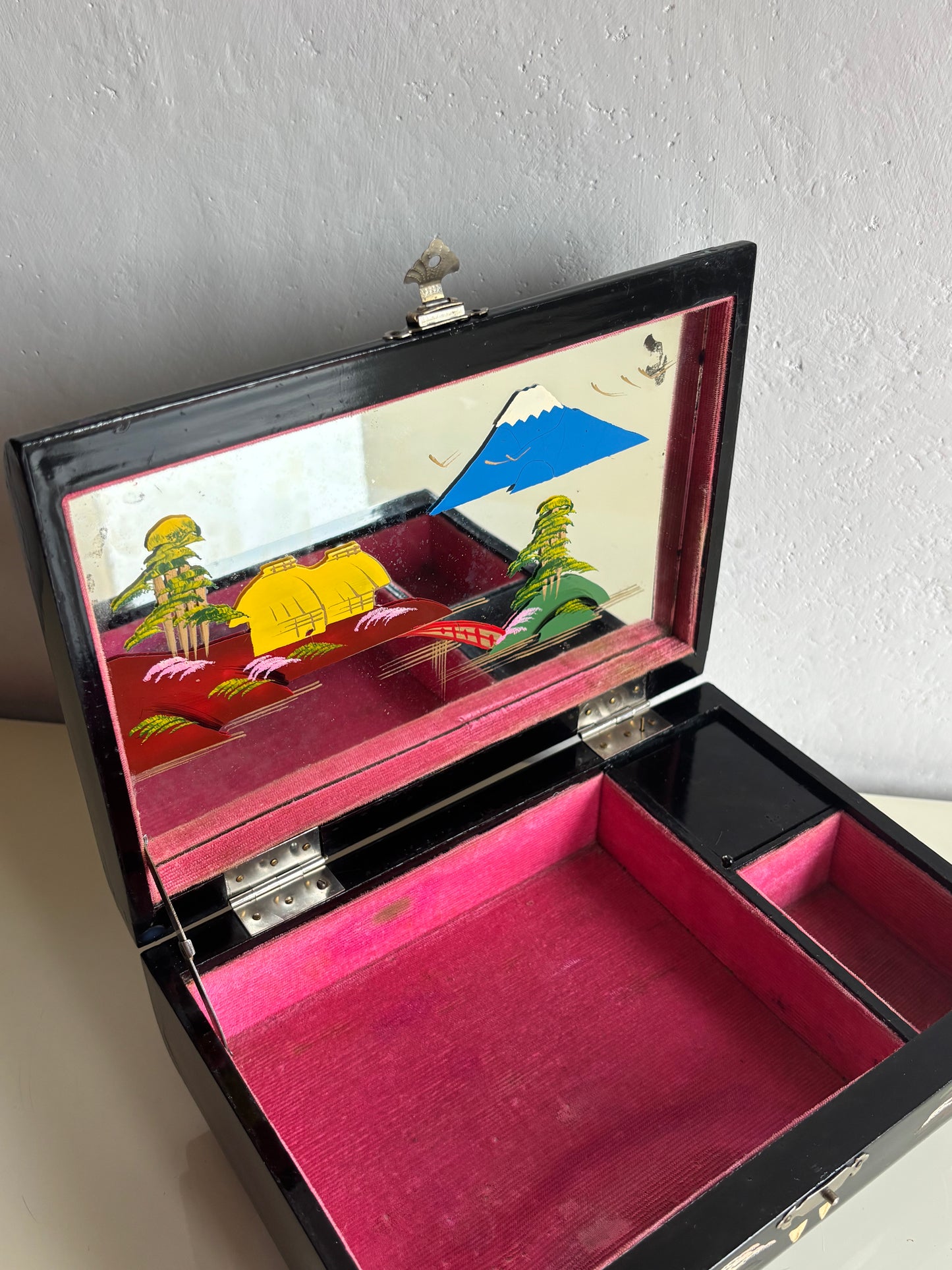 Portagioie giapponese vintage con carillon anni '50/'60