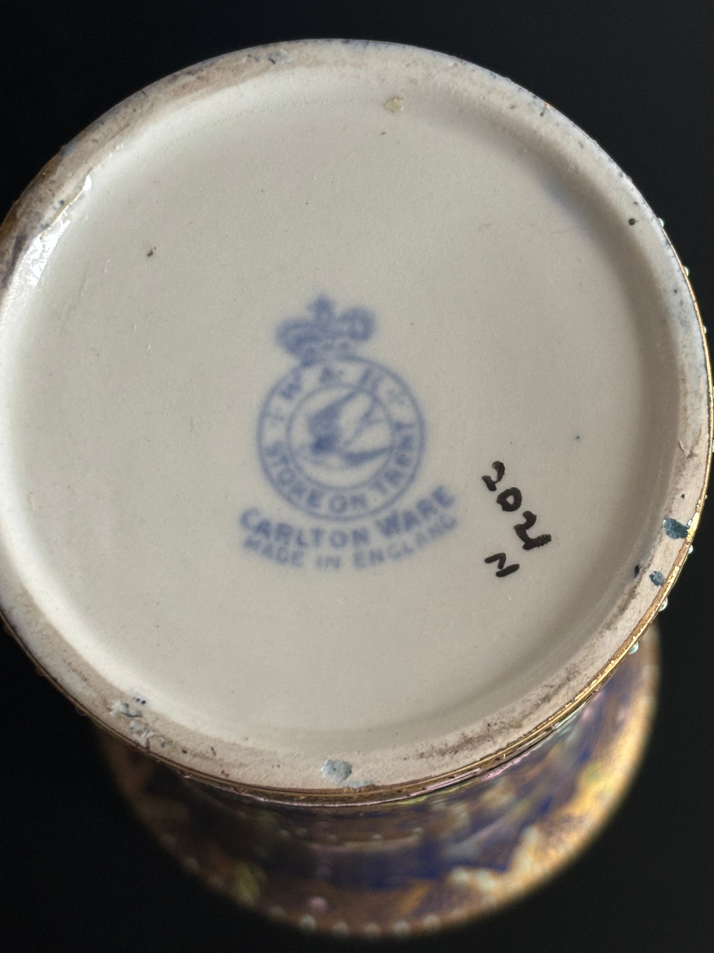 Vintage Carlton Ware Glazed Ceramic Vase – Made in England